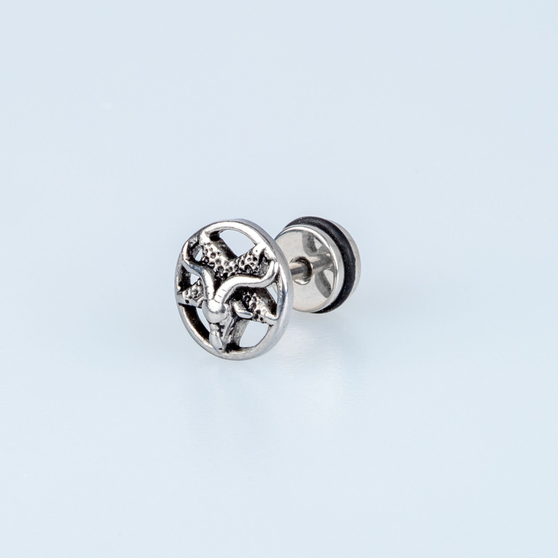 Steel Earring Gothic - Single