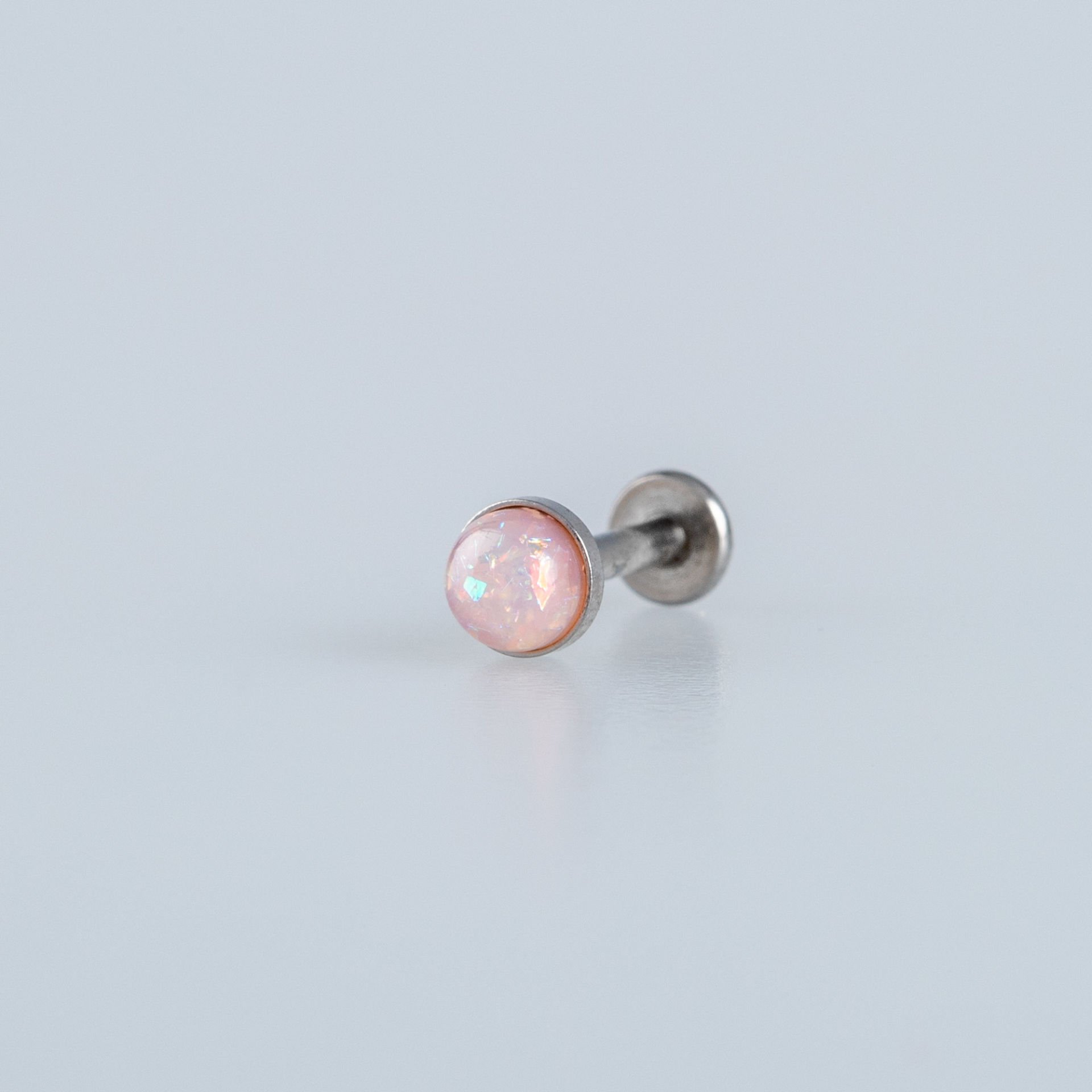 Piercing Labret 4.5mm Fake Opal Taş