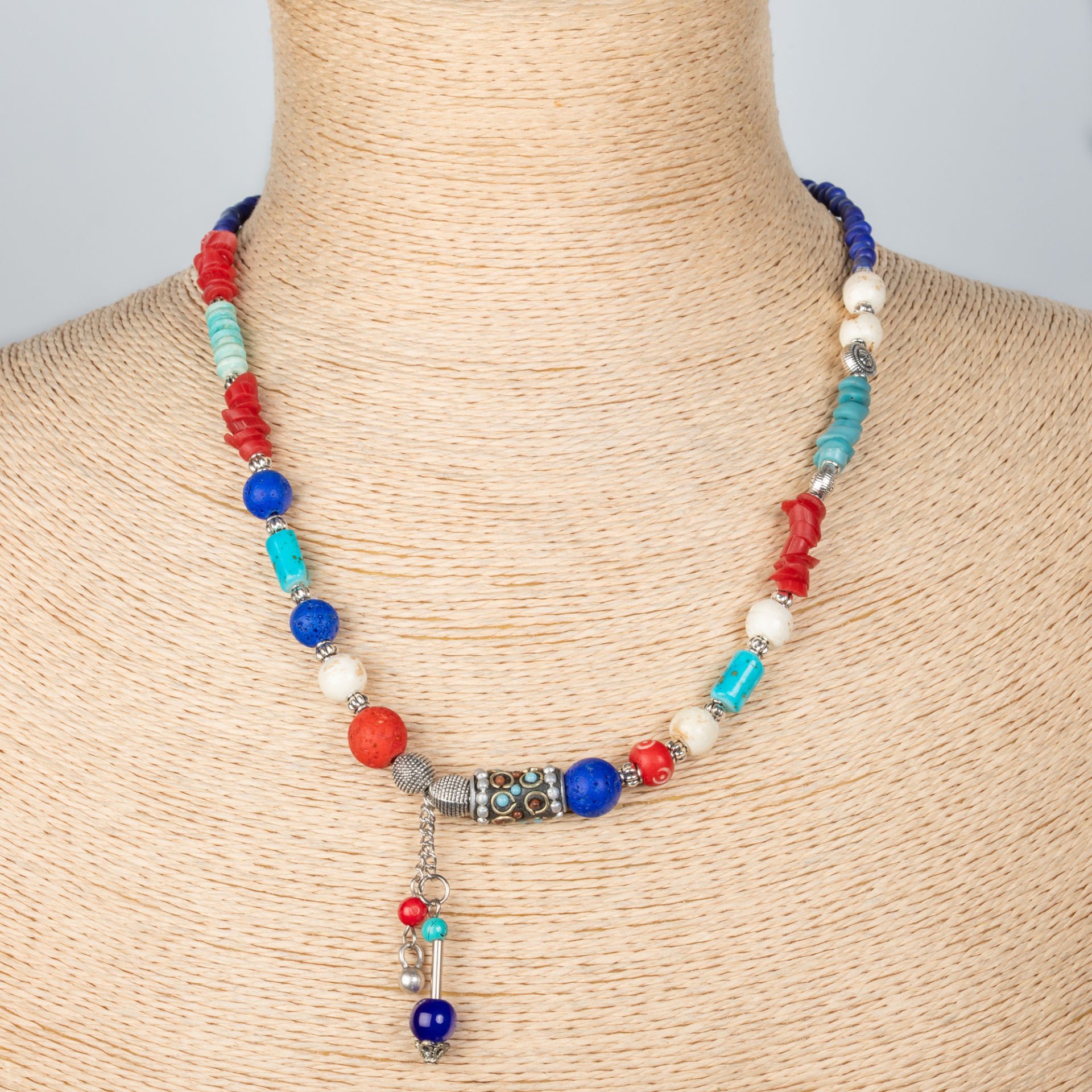 Etnik Kolye-Doğal Taş 45cm