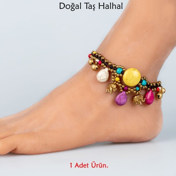 Doğal Taş  Halhal- 4 Renk Seçeneği Renk 4