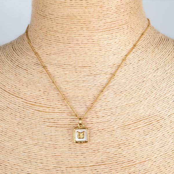 Steel Chain Necklace Butterfly