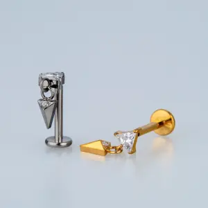 Piercing G23 Titanyum Tragus Helix Sarı 8mm