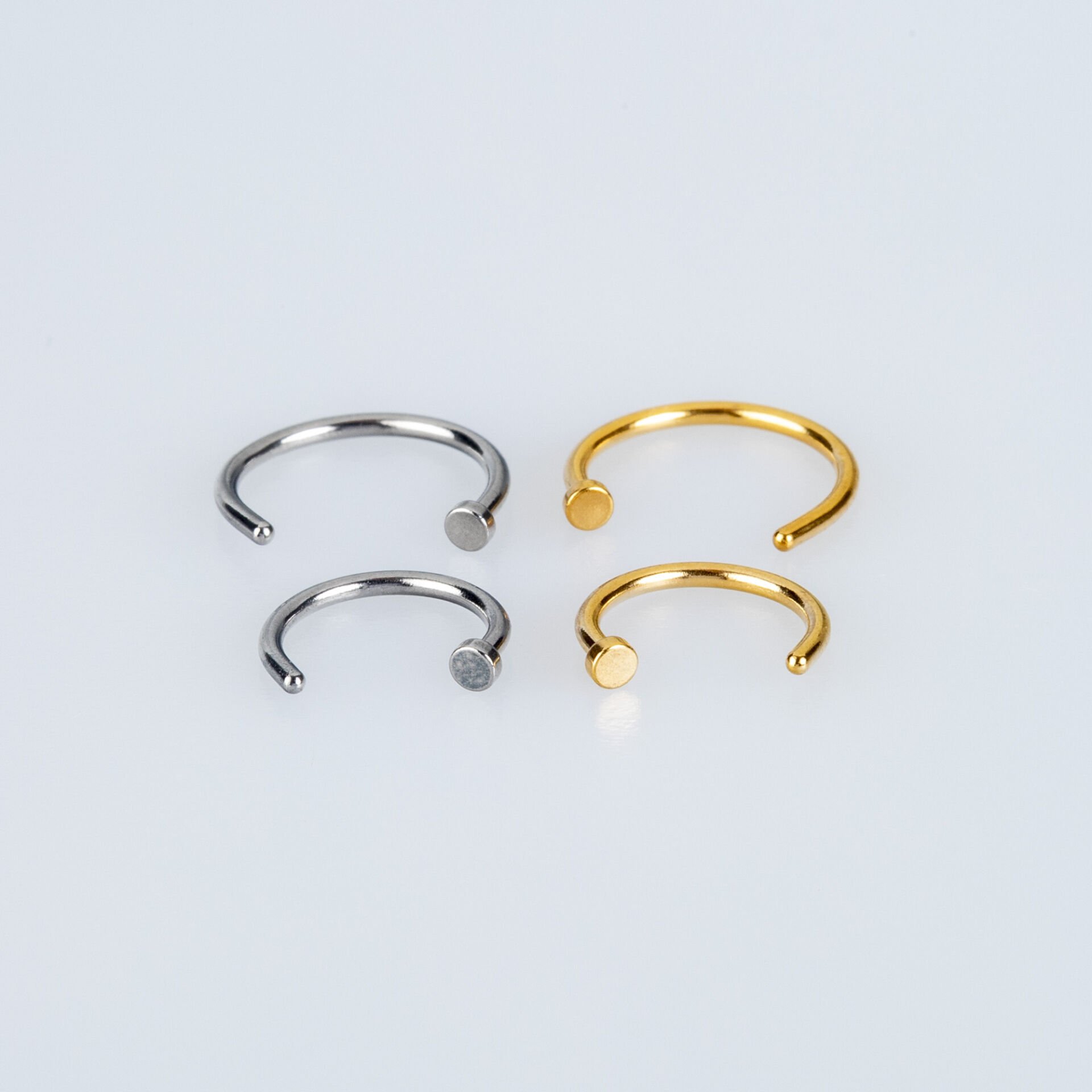 حلقة الأنف 1 ملم أصفر 10 ملم