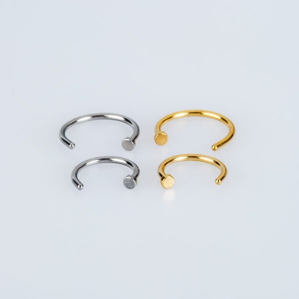 حلقة الأنف 1 ملم أصفر 10 ملم