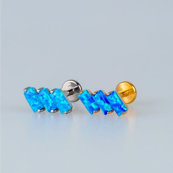 Piercing Titanyum Tragus Opal Sarı