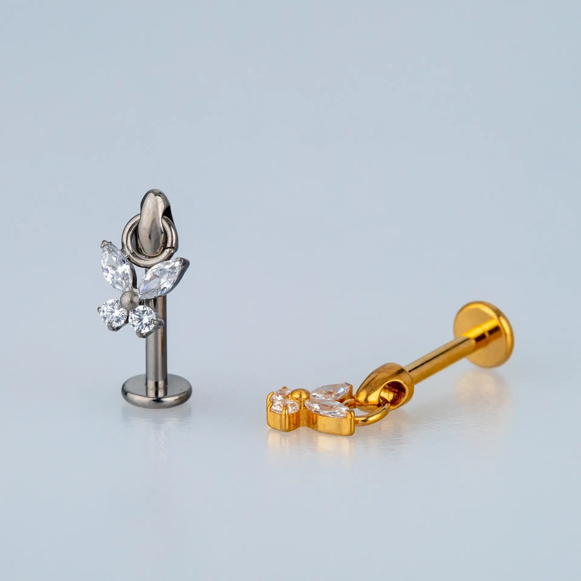 Piercing G23 Titanyum Tragus Helix Kelebek