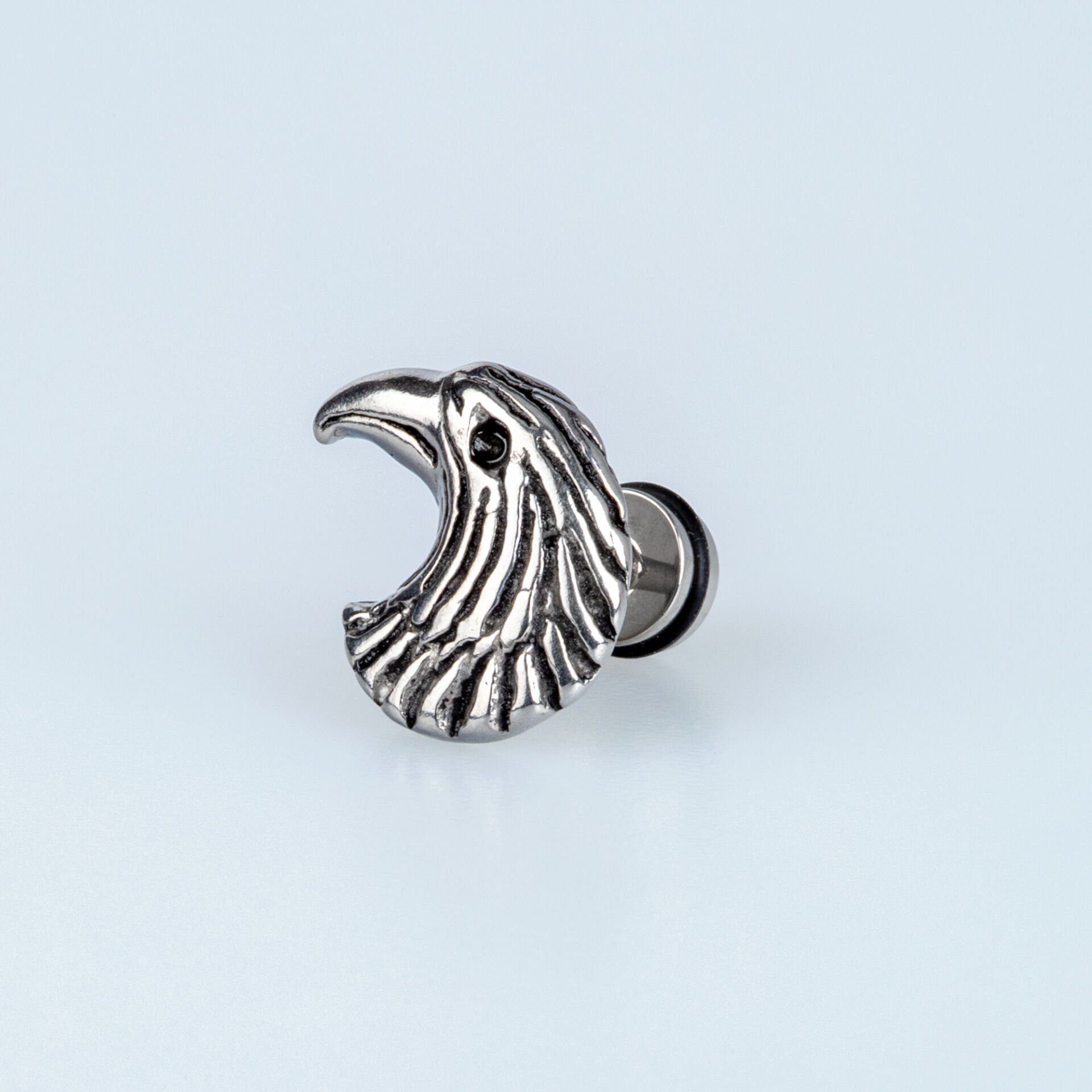 Steel Earring Gothic Eagle - Single