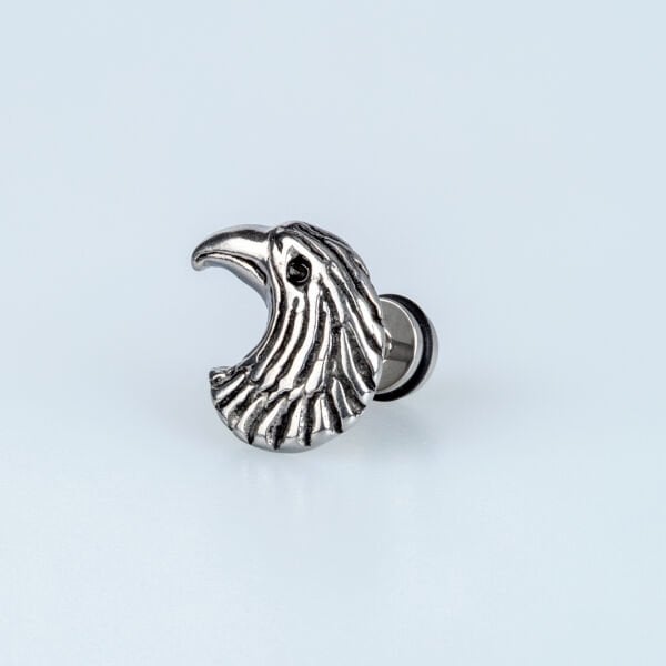 Steel Earring Gothic Eagle - Single