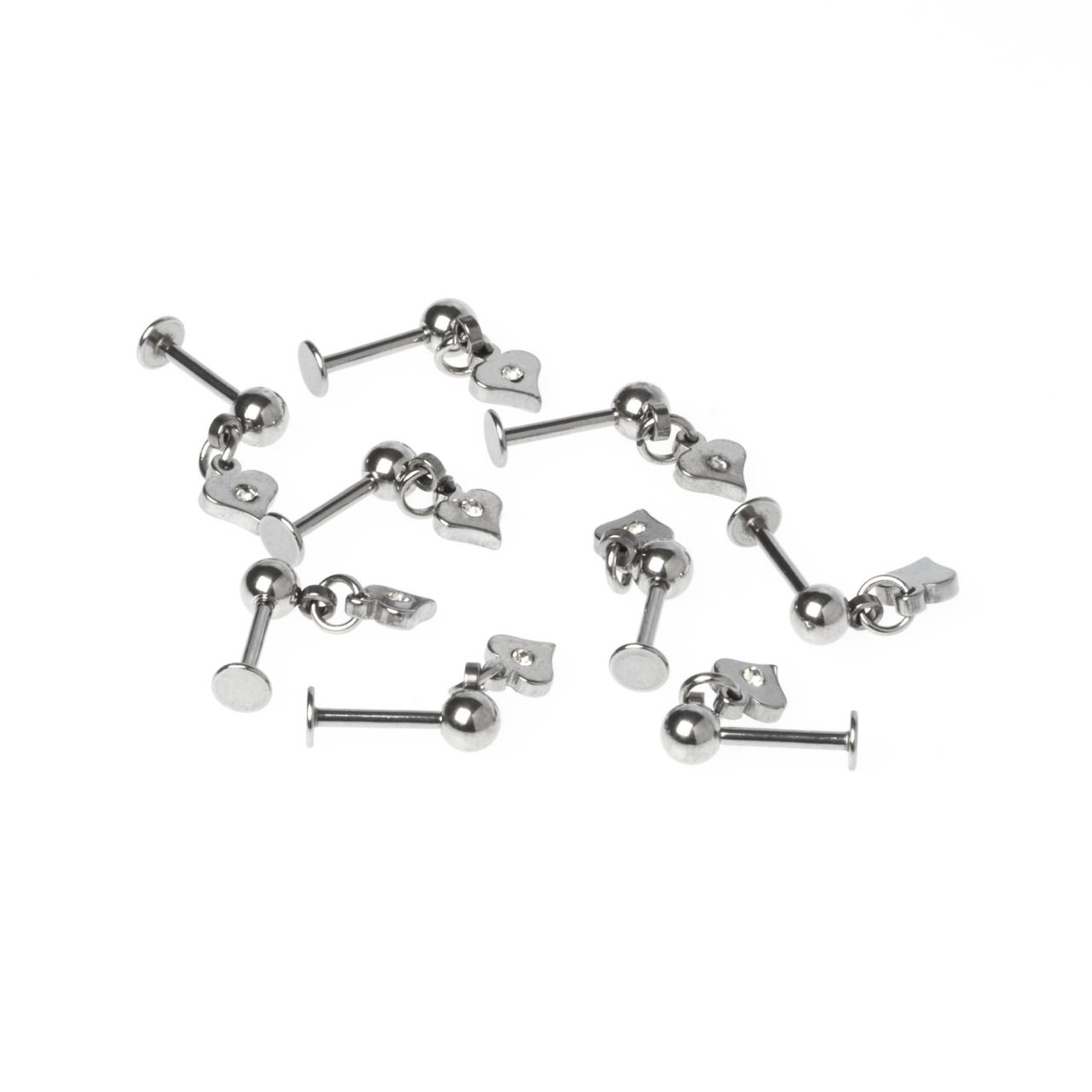 Toptan 316L Çelik Piercing Tragus Kalp Boy: 1.2x8mm