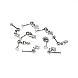 Toptan 316L Çelik Piercing Tragus Kalp Boy: 1.2x8mm