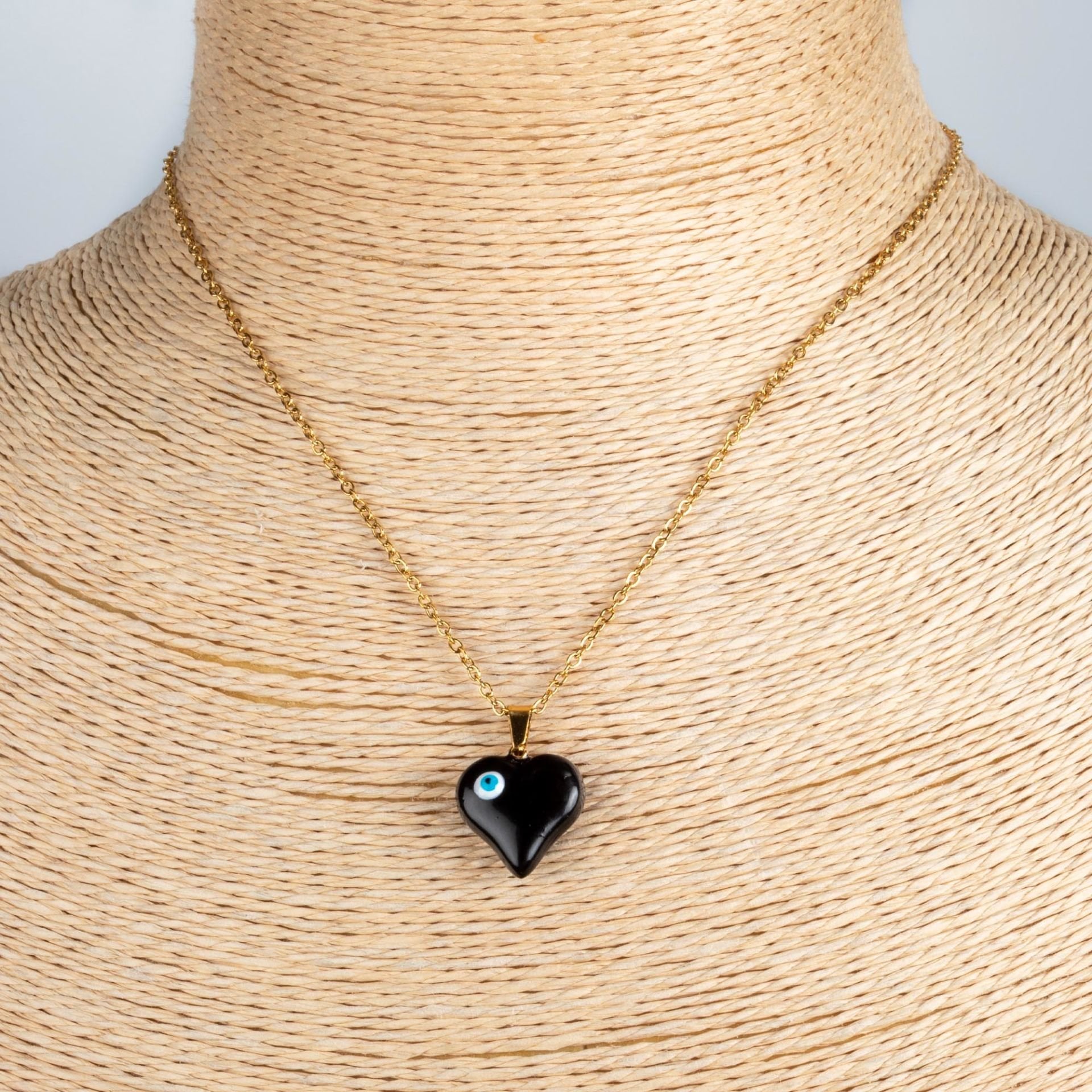 Çelik Zincir Kolye Kalp