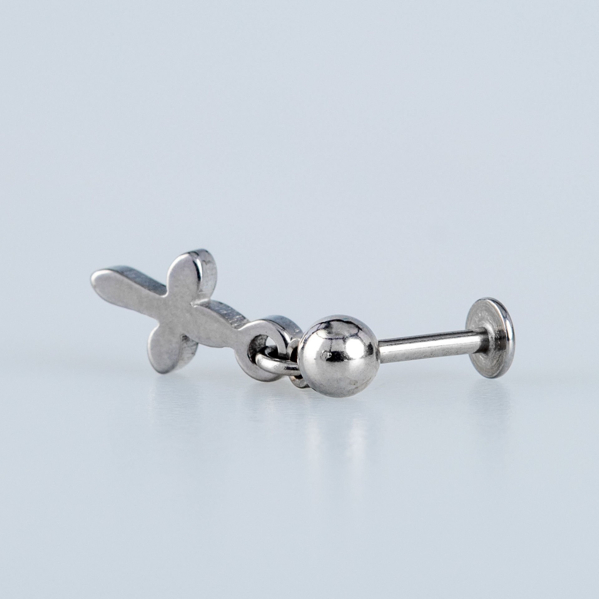 Toptan 316L Çelik Piercing Tragus Haç