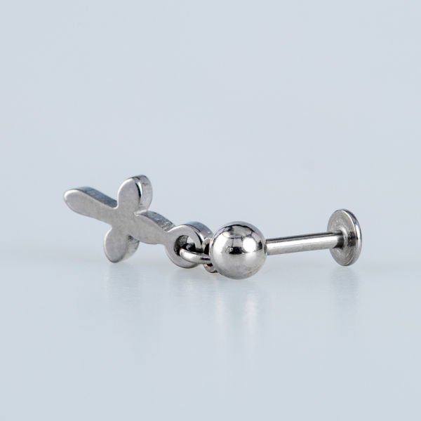 Toptan 316L Çelik Piercing Tragus Haç