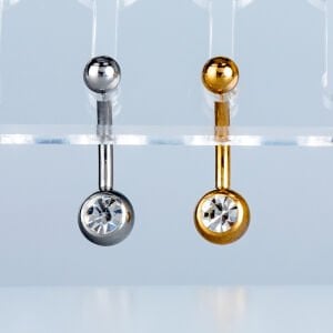 Piercing Çelik Göbek 4-6mm İlk Delim Beyaz