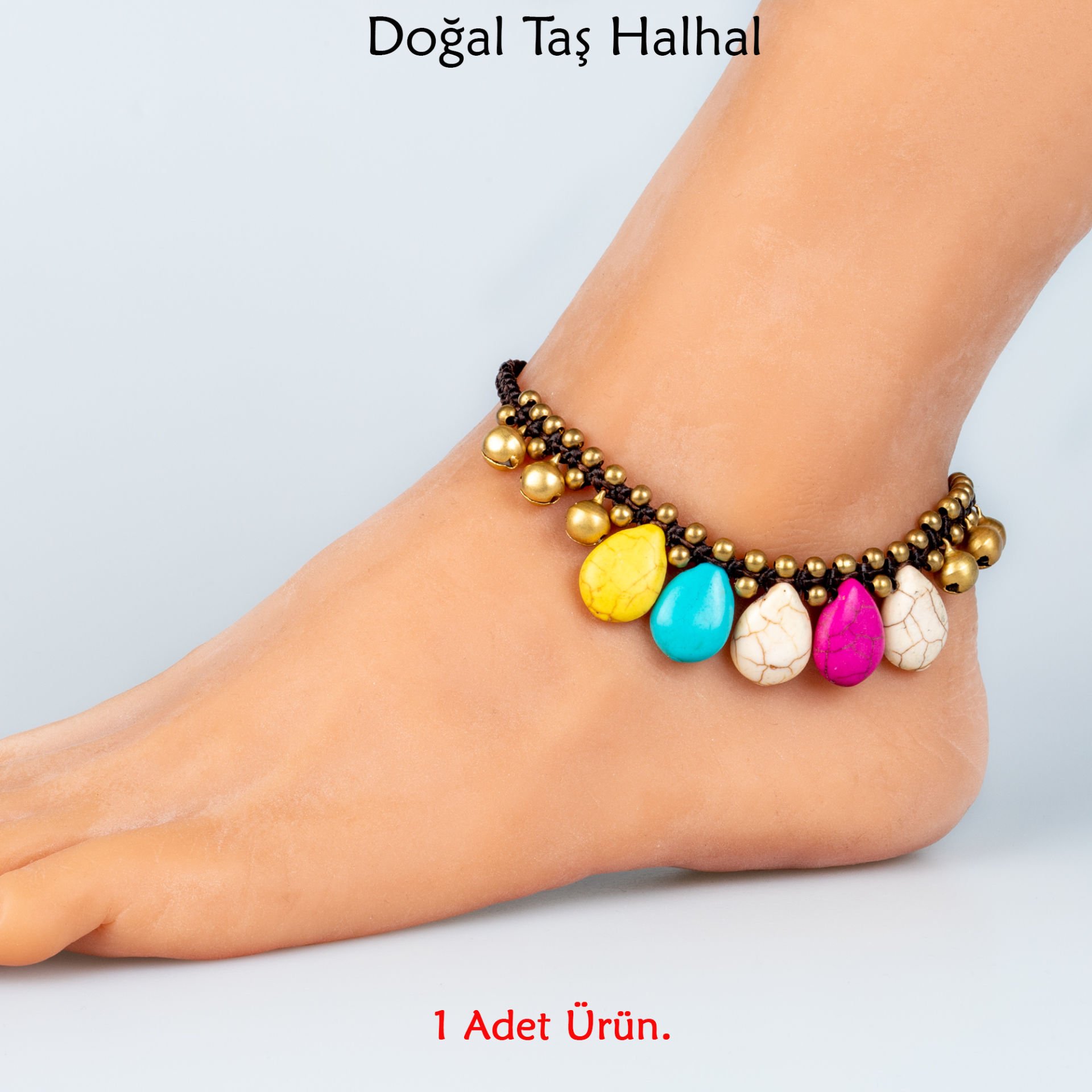 Doğal Taş  Halhal- 4 Renk Seçeneği Renk 4