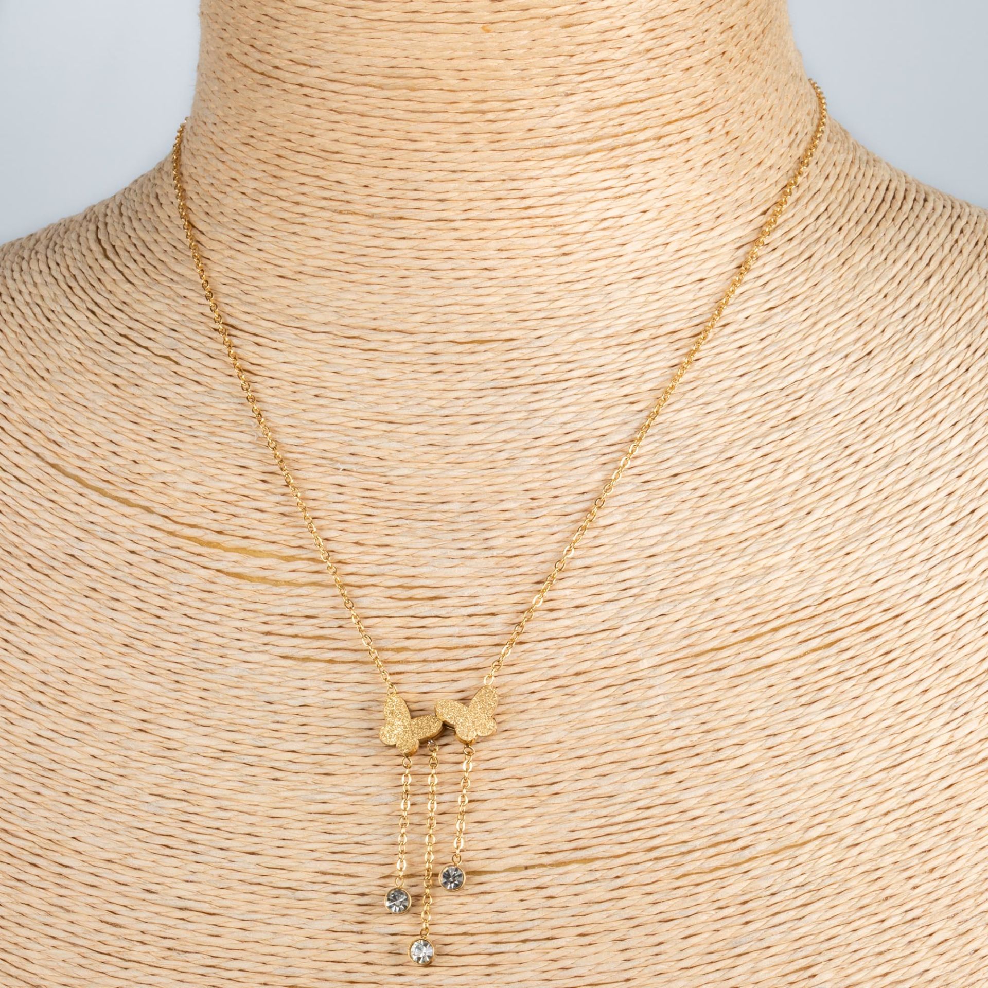 Steel Chain Necklace Butterfly