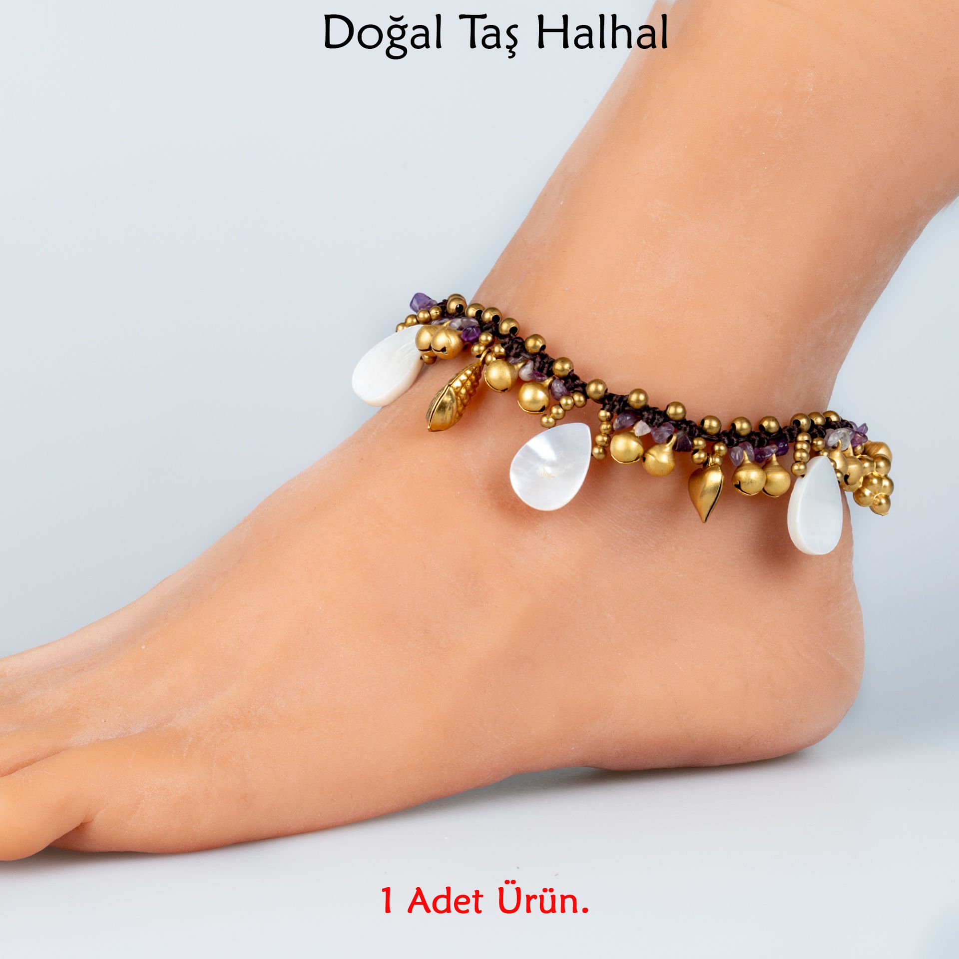 Doğal Taş  Halhal- 4 Renk Seçeneği Renk 1