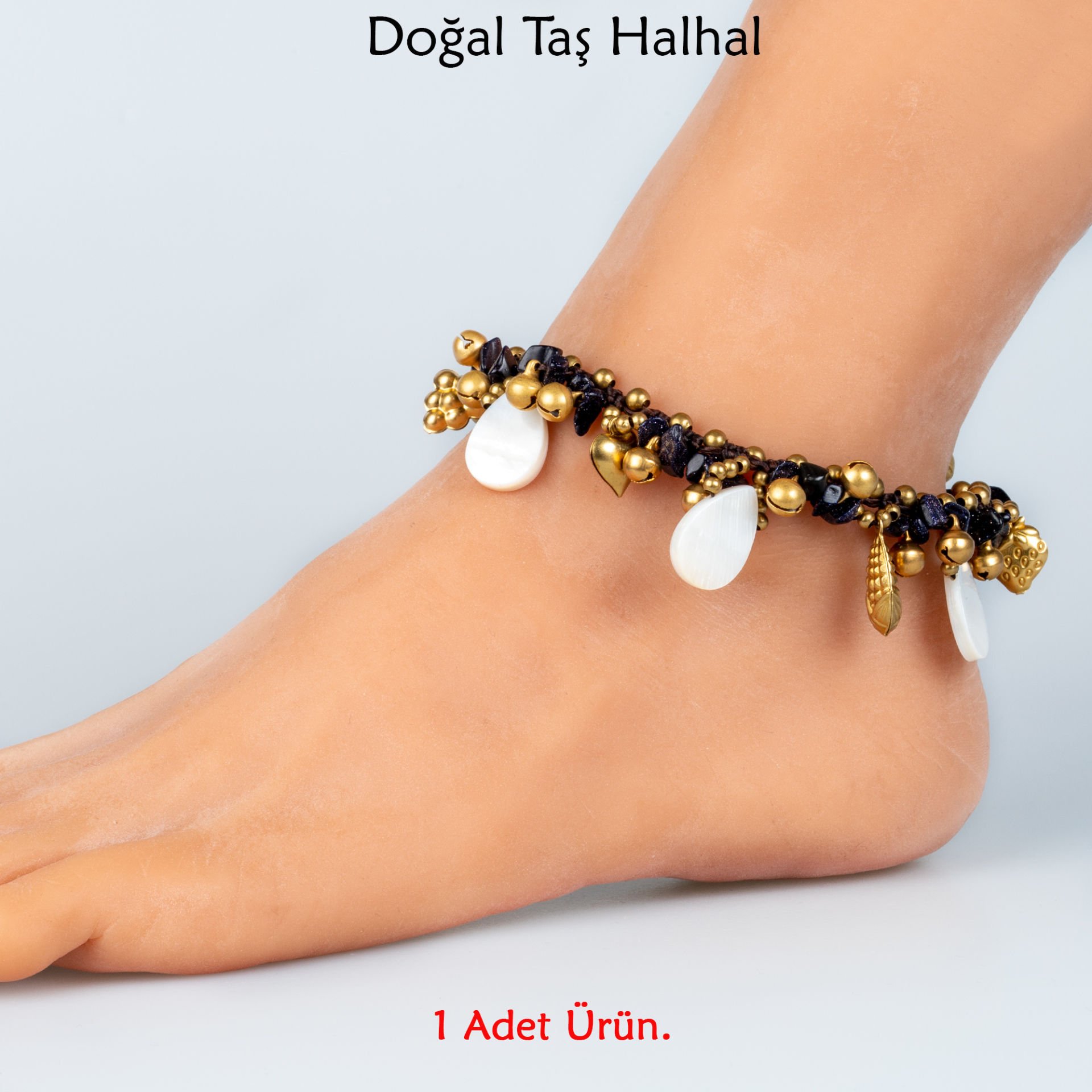 Doğal Taş  Halhal- 4 Renk Seçeneği Renk 2