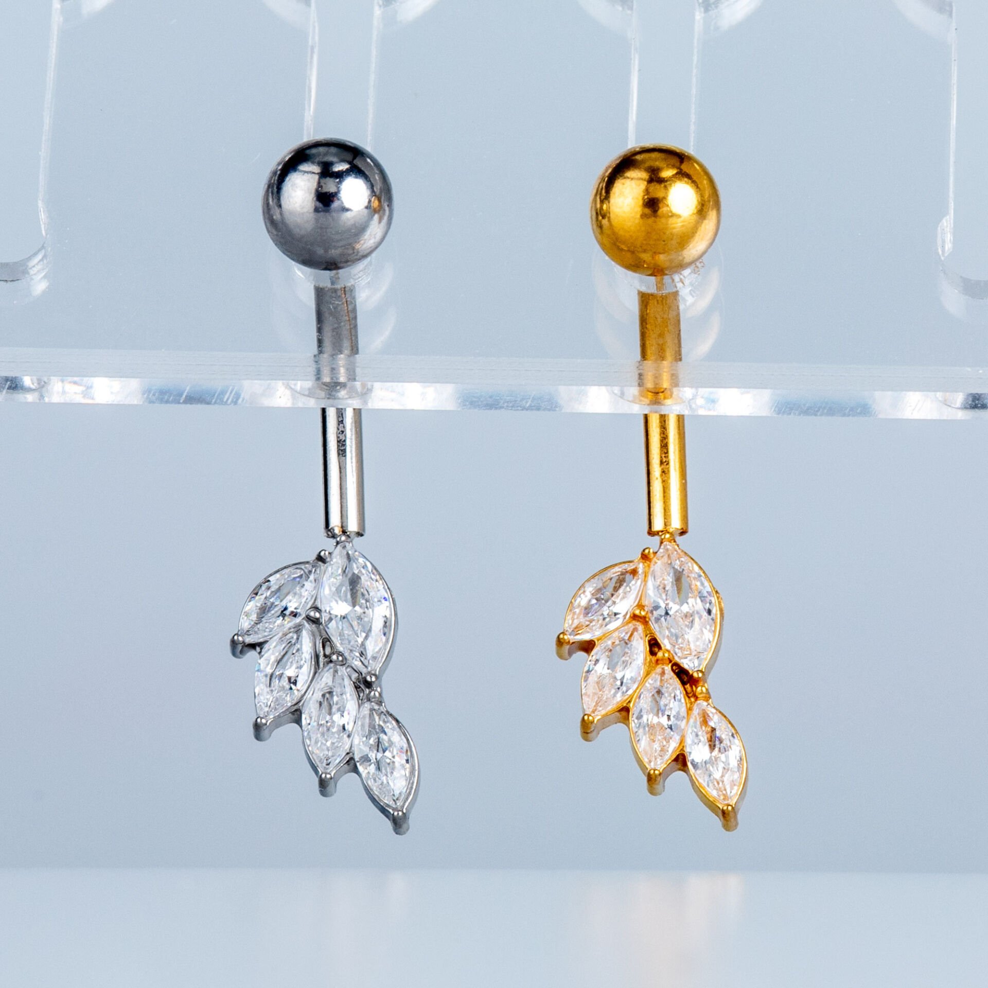 Piercing Çelik Göbek Yaprak