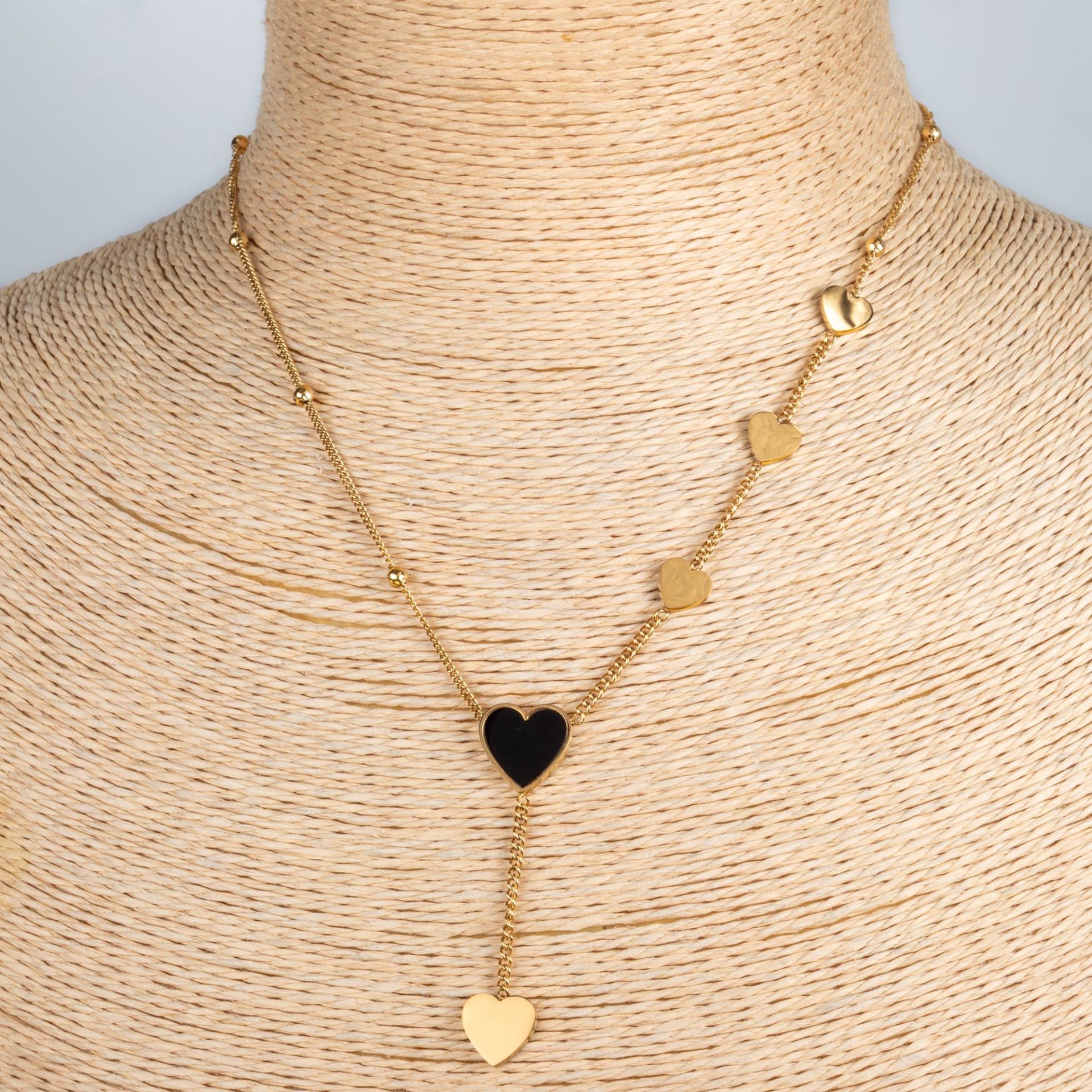 Çelik Zincir Kolye Kalp