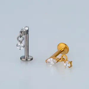 Piercing G23 Titanyum Tragus Helix Sarı 8mm