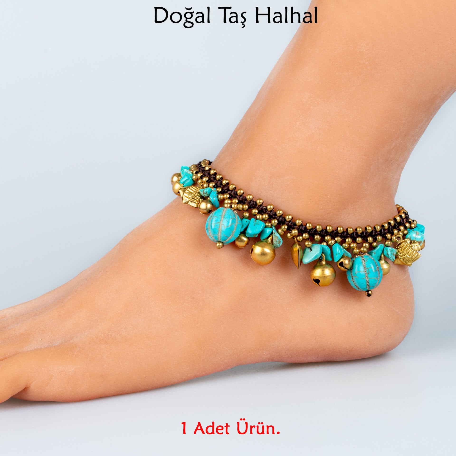 Doğal Taş  Halhal- 3 Renk Seçeneği Renk 1