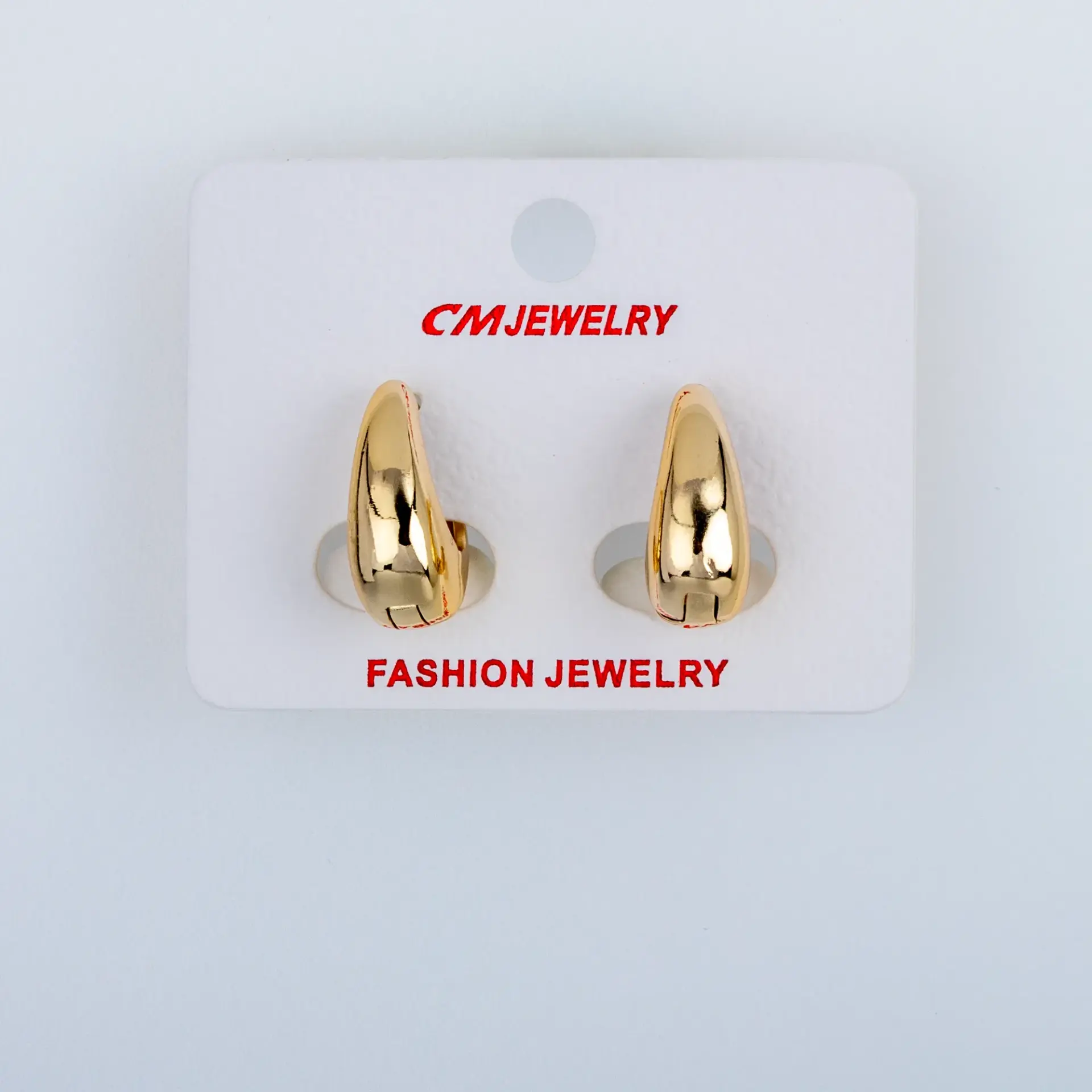 CM Jewelry 14K Kaplama Tırnaklı Halka Küpe