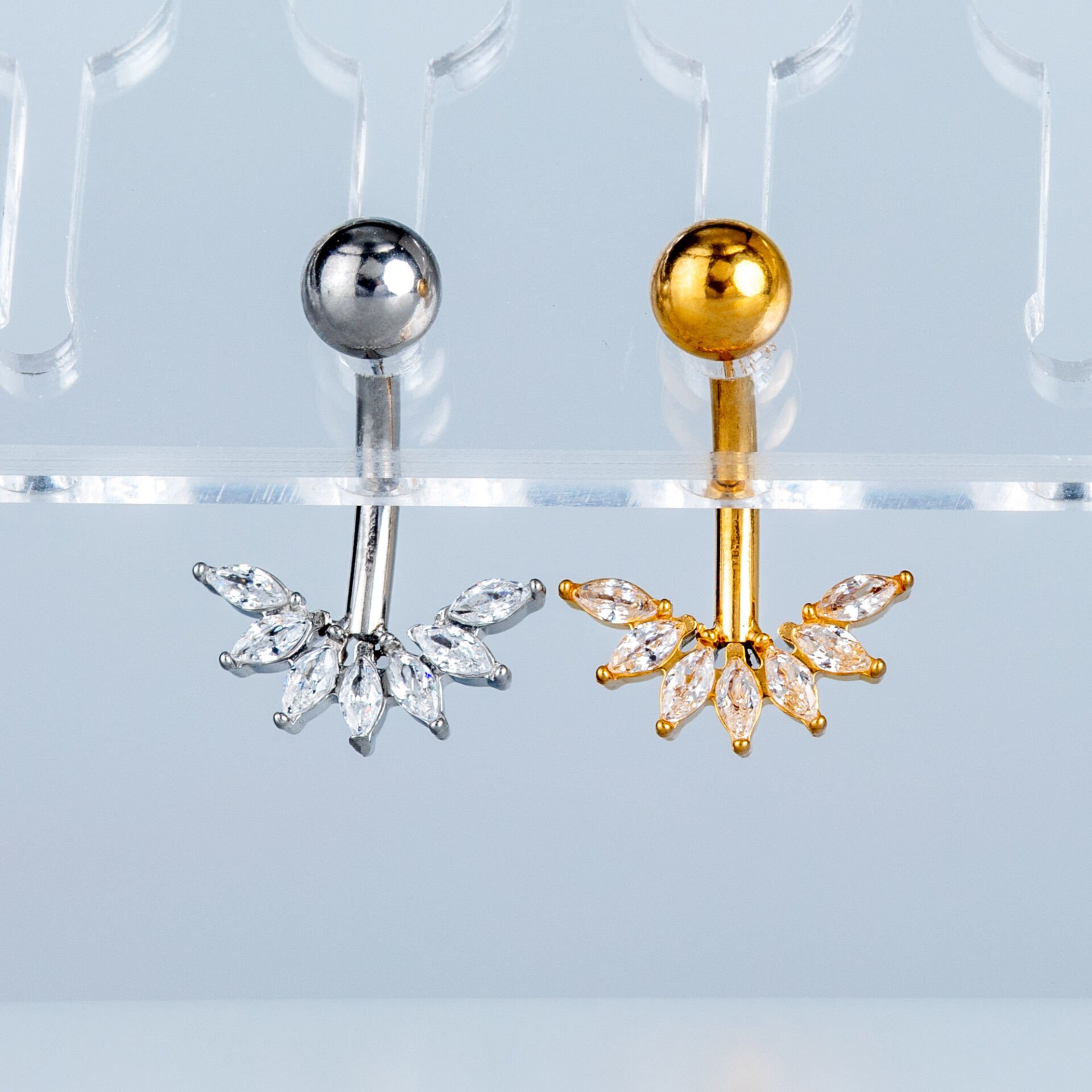 Piercing Çelik Göbek Sarı