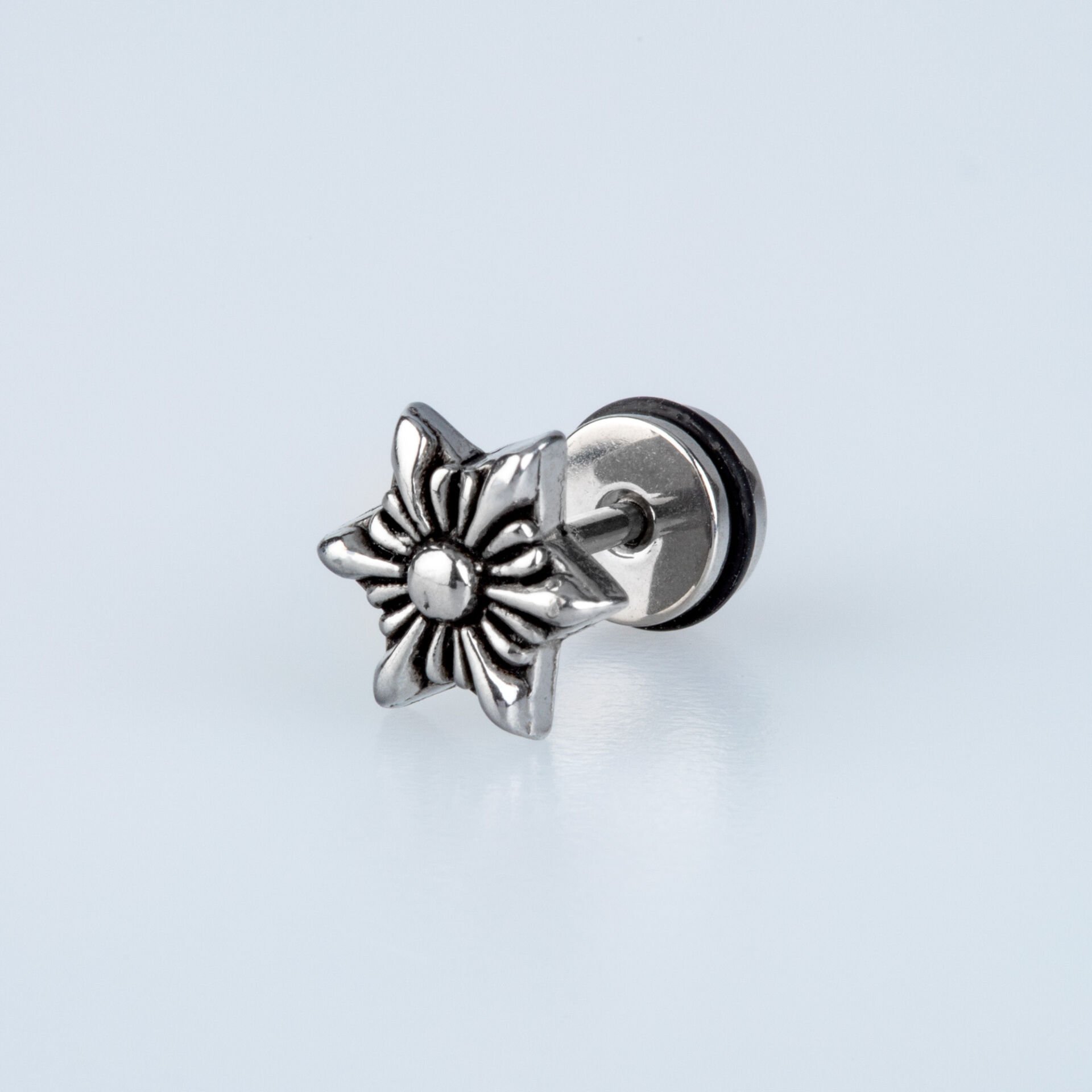 Steel Earring Flower - Single