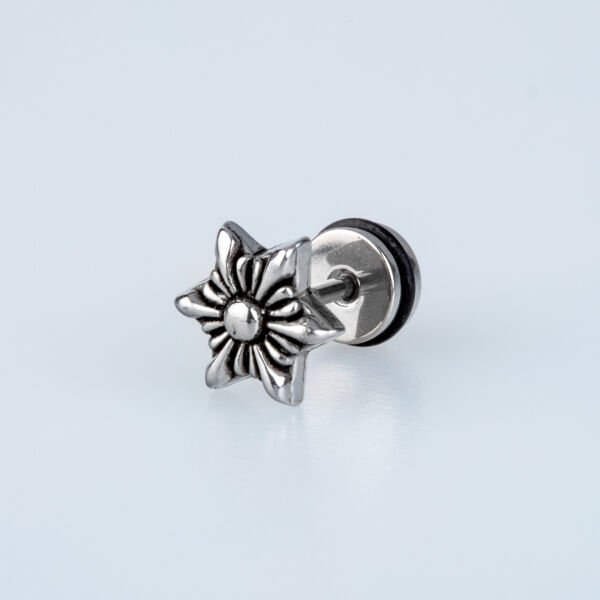 Steel Earring Flower - Single