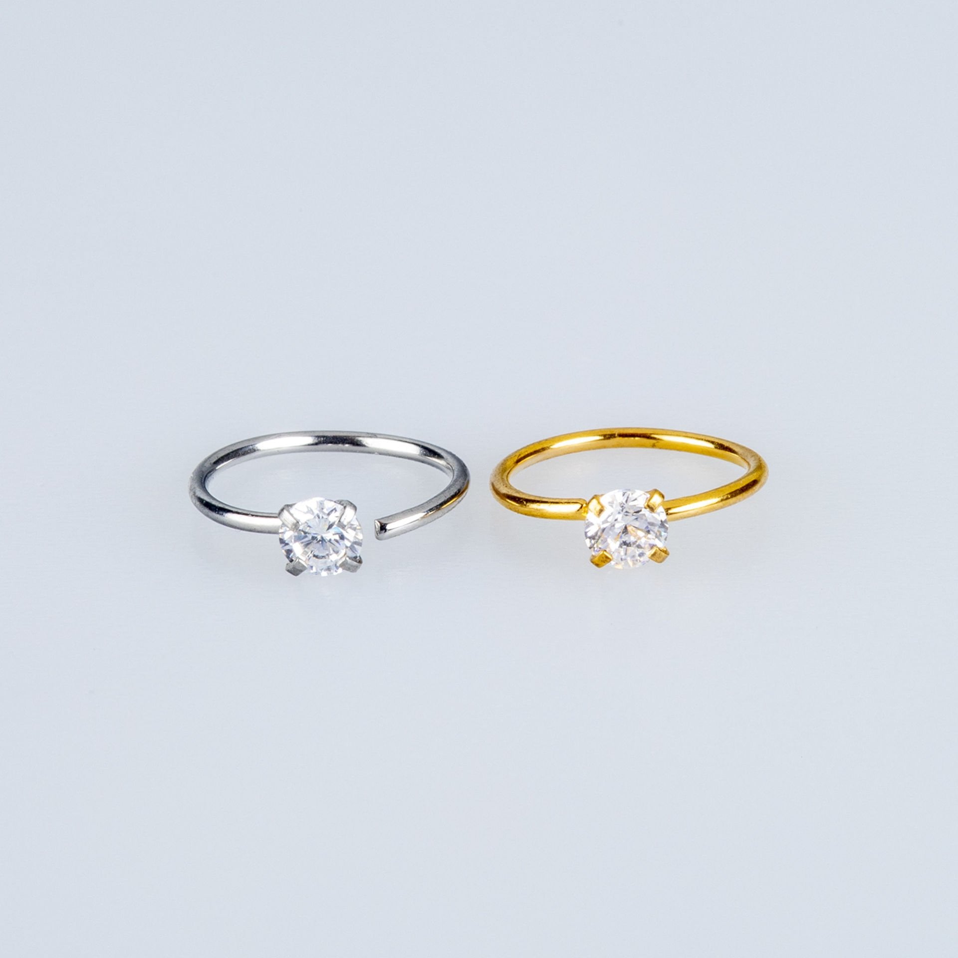 حلقة الأنف 0.8 ملم حجر 3 ملم أصفر