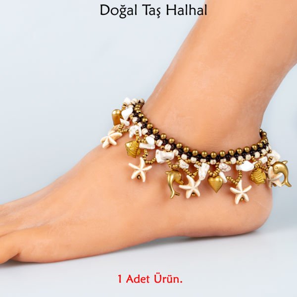 Doğal Taş  Halhal- 5 Renk Seçeneği Renk 1