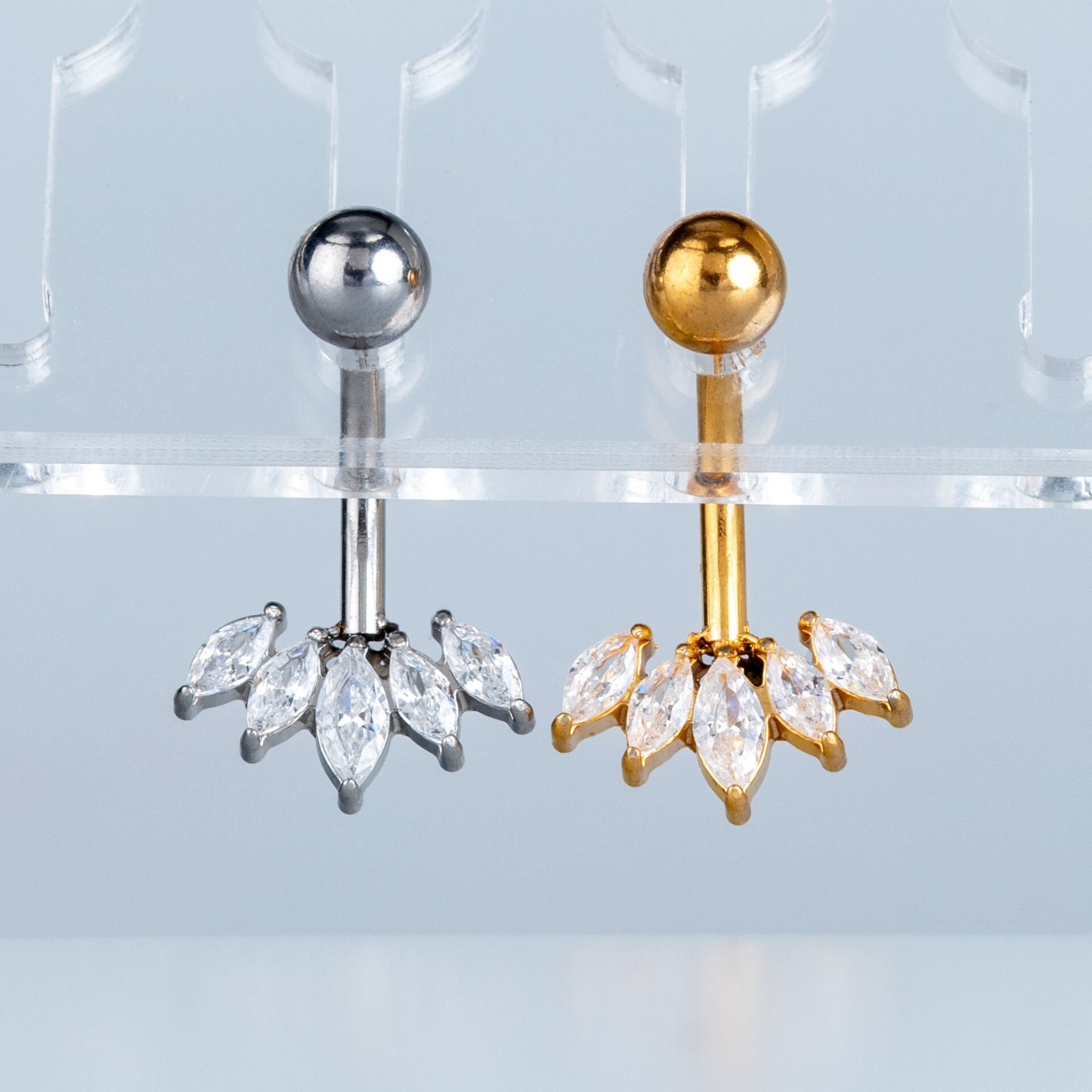 Piercing Çelik Göbek Sarı