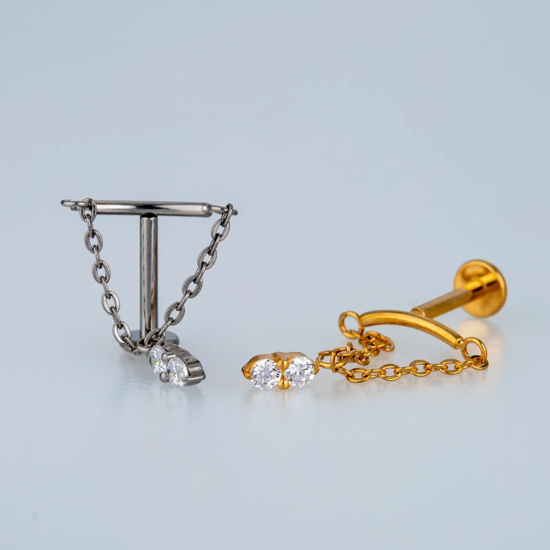 Piercing G23 Titanyum Zincirli Tragus Helix
