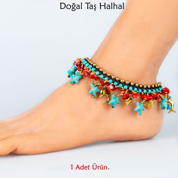 Doğal Taş  Halhal- 5 Renk Seçeneği Renk 3