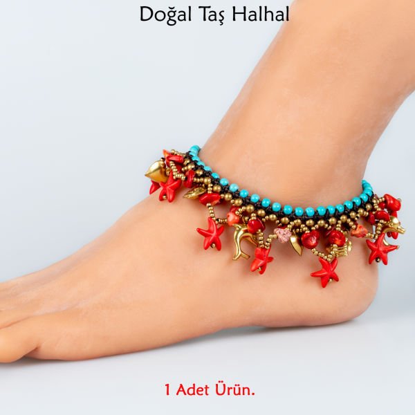 Doğal Taş  Halhal- 5 Renk Seçeneği Renk 4