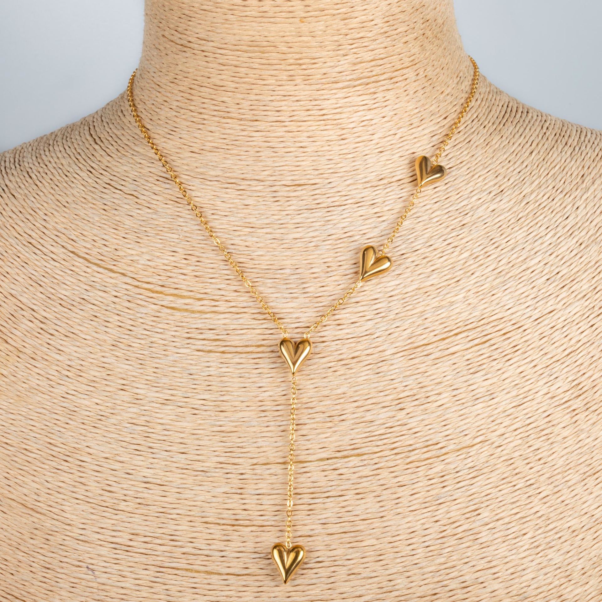 Çelik Zincir Kolye kalp