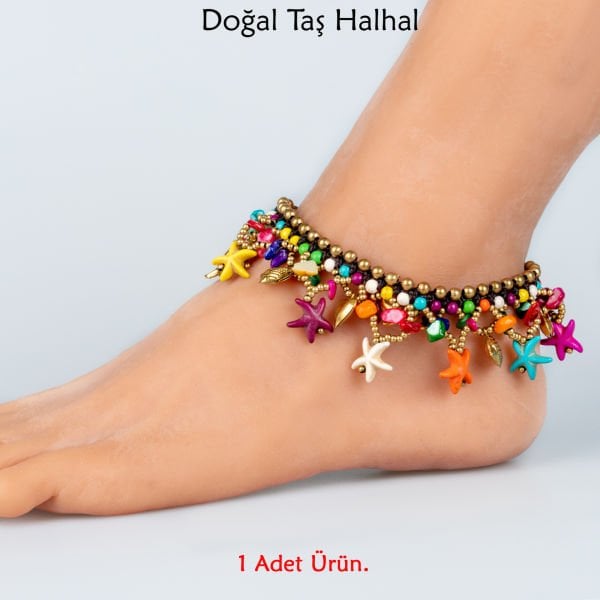 Doğal Taş  Halhal- 5 Renk Seçeneği Renk 5