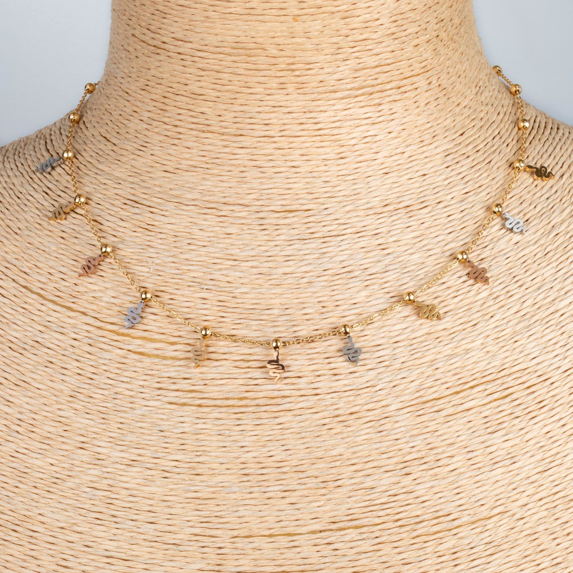 Çelik Zincir Kolye Yılan