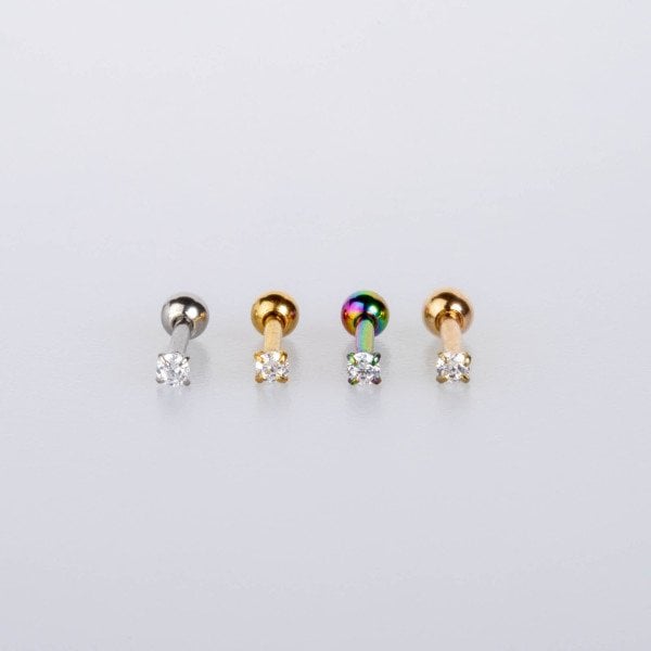 Piercing Tragus 2mm Round Stone Yellow