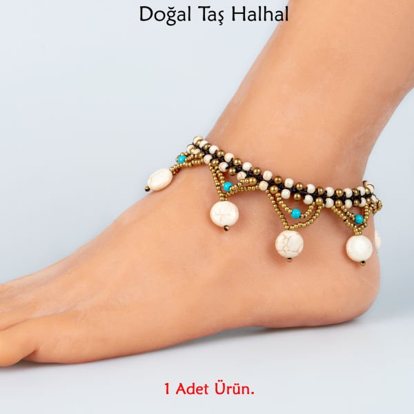 Doğal Taş  Halhal- 4 Renk Seçeneği Renk 1