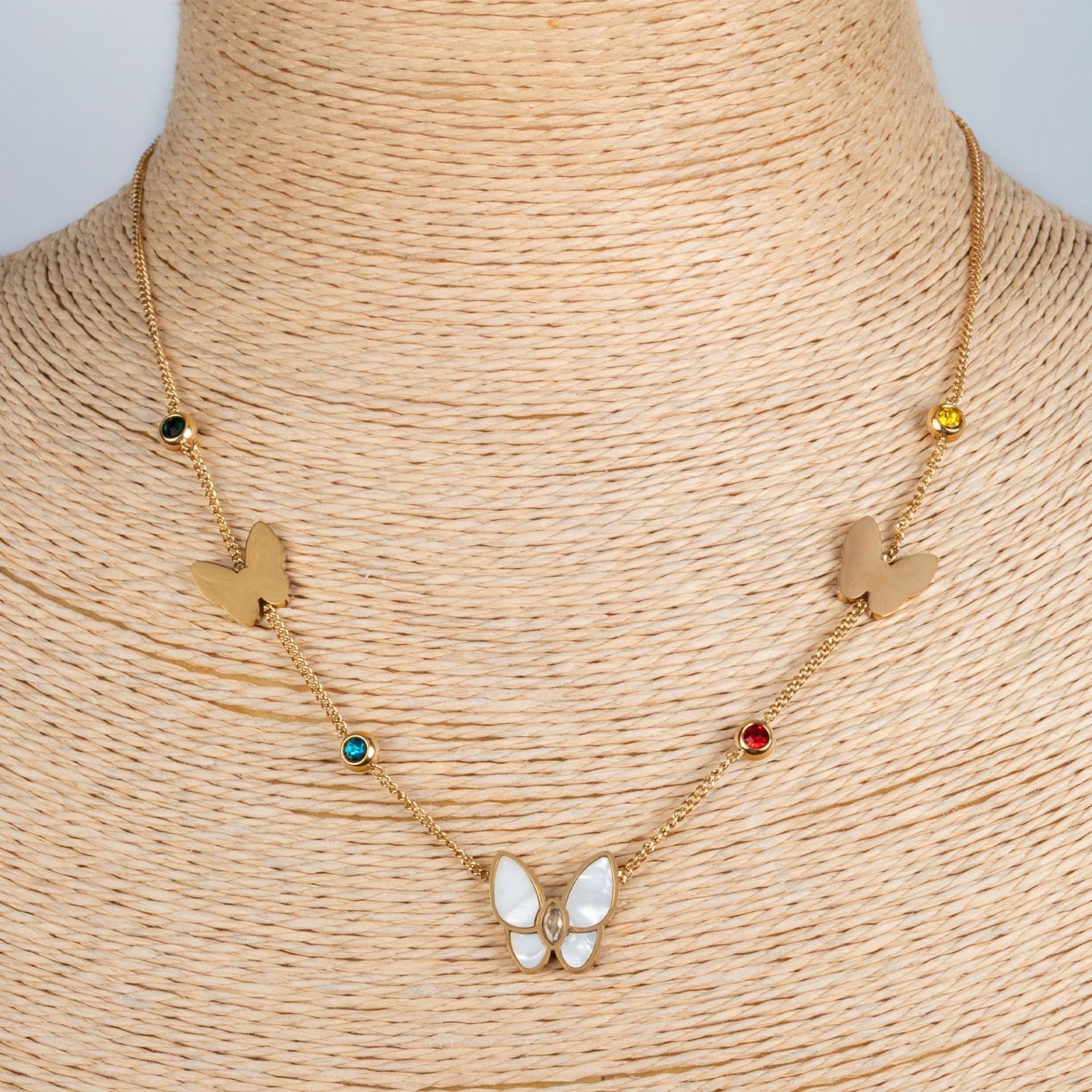 Steel Chain Necklace Butterfly