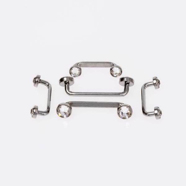 Piercing Titanyum Micro Dermal 5mm Taşlı Bar Boyu: 18mm