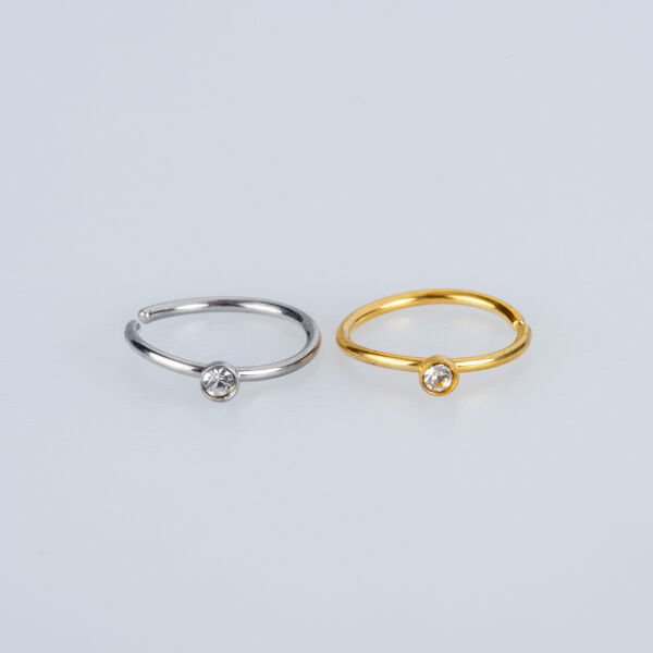 حلقة الأنف 0.8 ملم أصفر 10 ملم