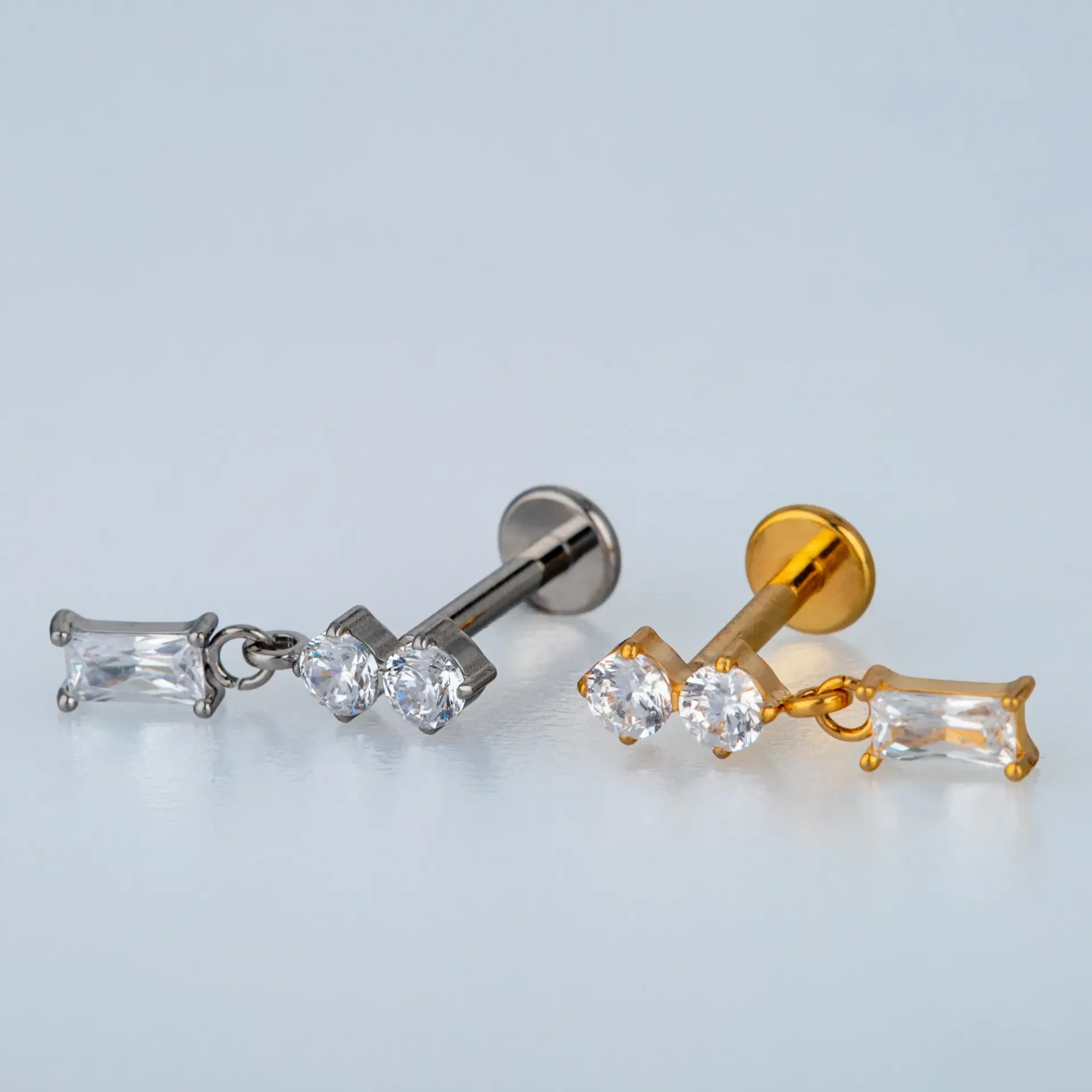 Piercing G23 Titanyum Tragus Helix Beyaz 8mm