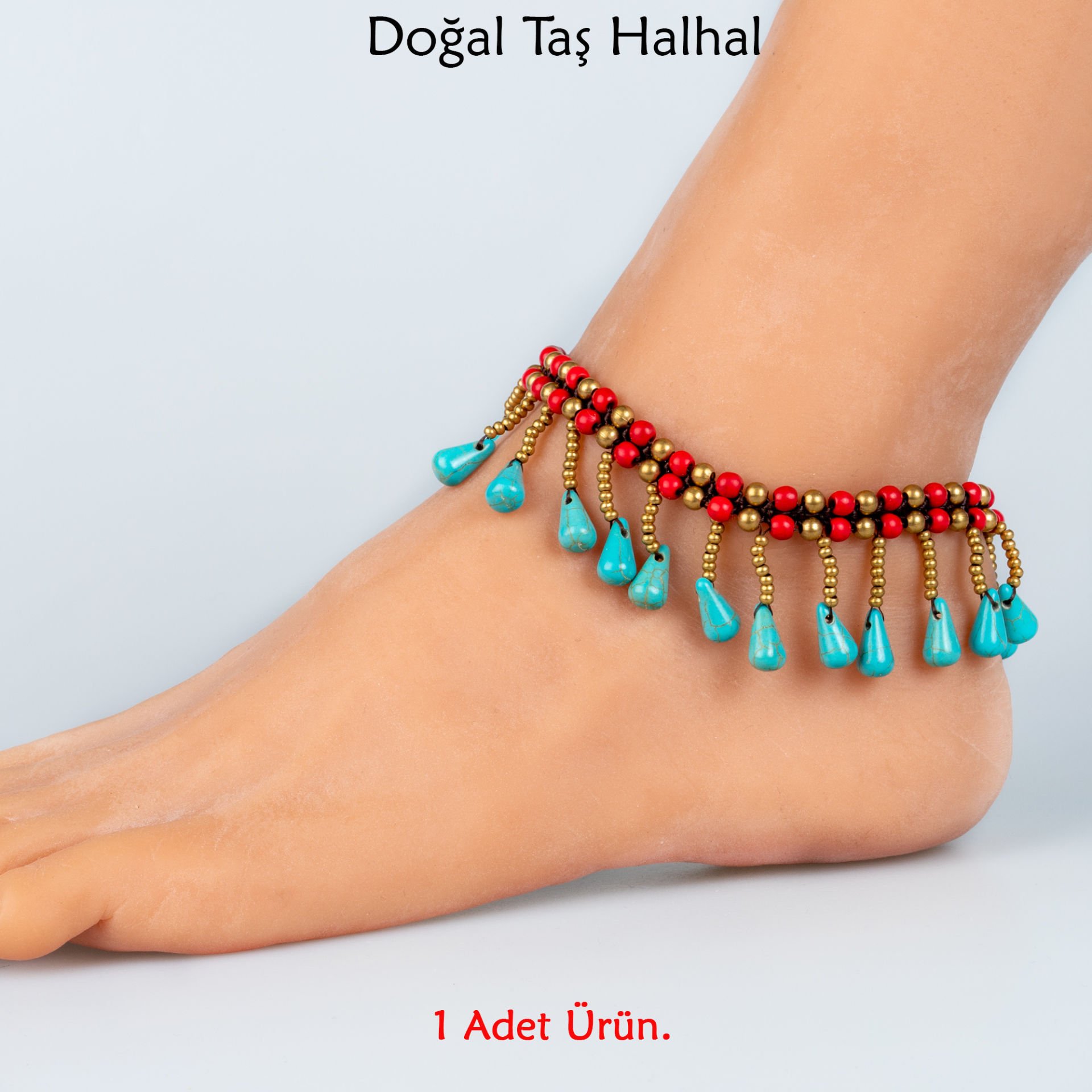 Doğal Taş  Halhal- 4 Renk Seçeneği