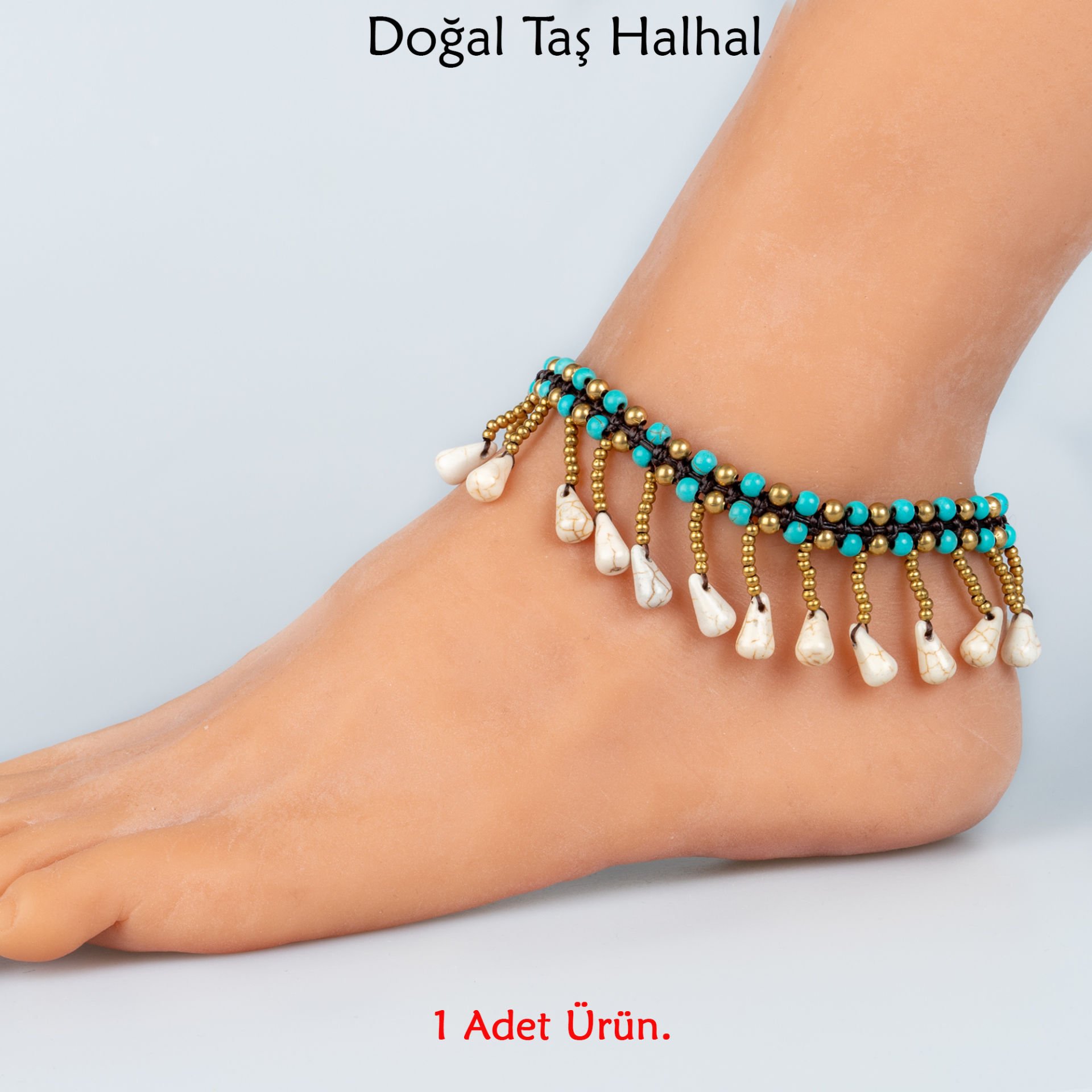Doğal Taş  Halhal- 4 Renk Seçeneği Renk 1