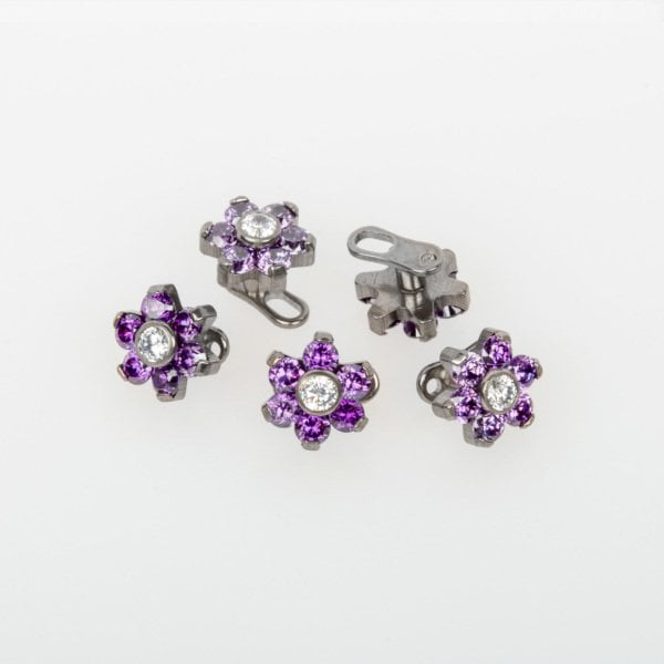 Piercing Dermal Zircon Stone