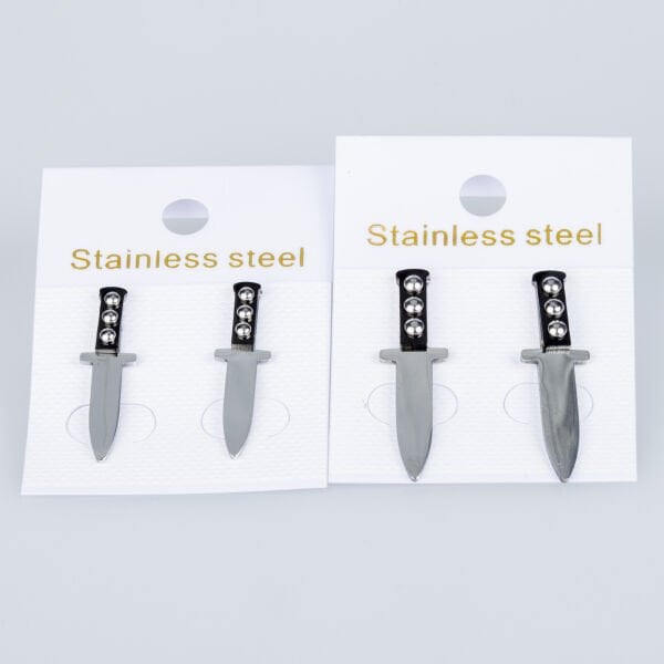 Steel Earring Knife Pair