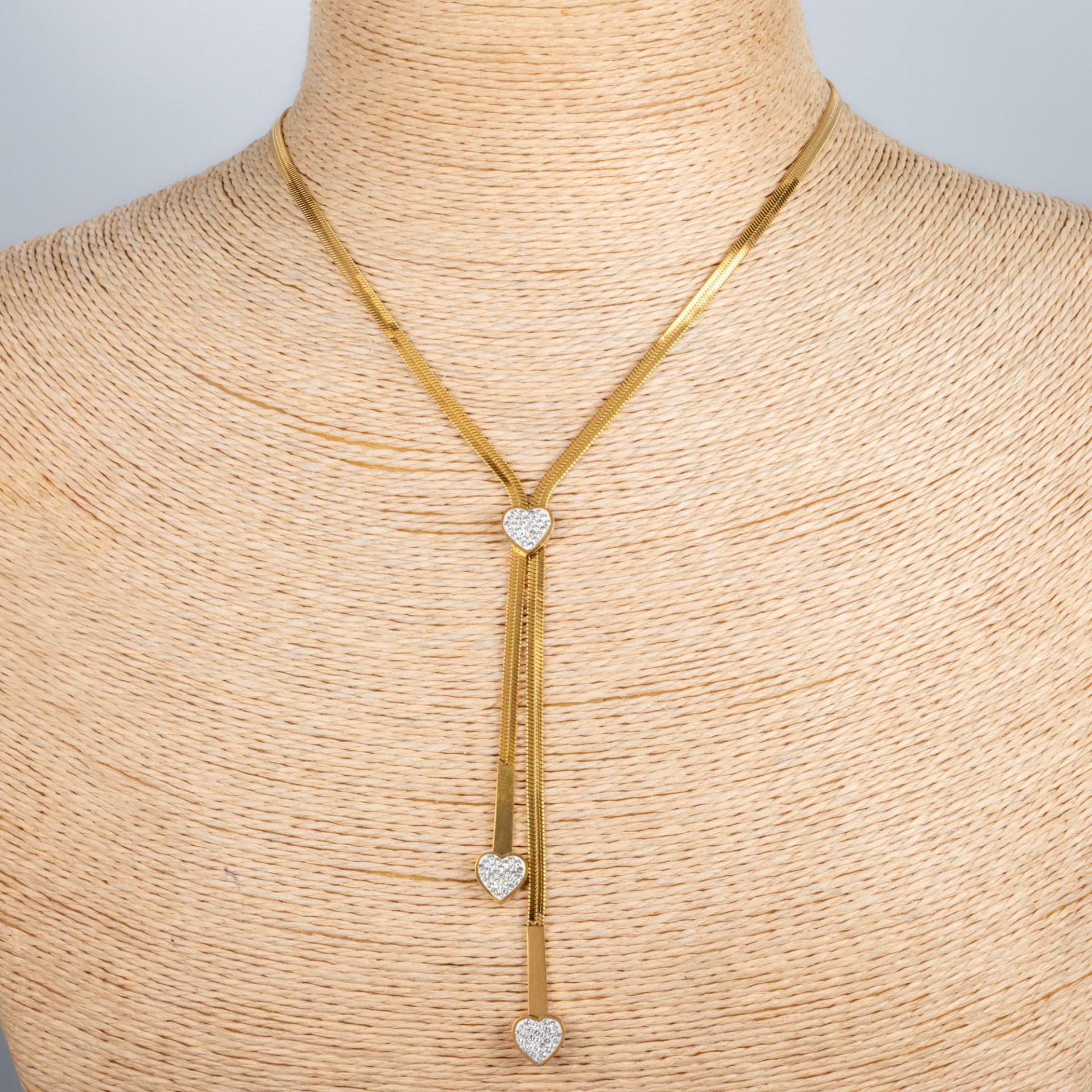 Steel Italian Chain Necklace Heart